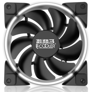 PCCOOLER 超频三 皓月 3针版 120mm 机箱散热风扇 白光