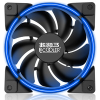 PCCOOLER 超频三 皓月 3针版 120mm 机箱散热风扇 蓝光