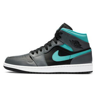 AIR JORDAN 正代系列 Air Jordan 1 Mid 男子篮球鞋 554724-063 黑灰蓝 43