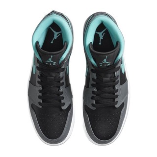 AIR JORDAN 正代系列 Air Jordan 1 Mid 男子篮球鞋 554724-063 黑灰蓝 43