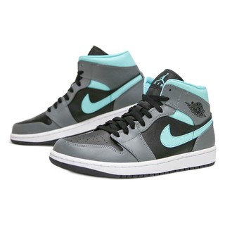 AIR JORDAN 正代系列 Air Jordan 1 Mid 男子篮球鞋 554724-063 黑灰蓝 43