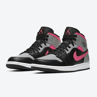 AIR JORDAN 正代系列 Air Jordan 1 Mid 男子篮球鞋 554724-059 灰黑粉 40