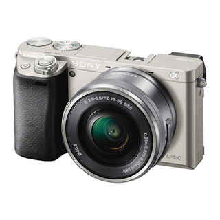 SONY 索尼 Alpha 6000L APS-C画幅 微单相机 银色 E PZ 16-50mm F3.5 OSS 变焦镜头 单头套机