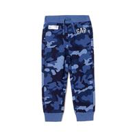 Gap 盖璞 190561 儿童抓绒运动裤 蓝色迷彩 105cm