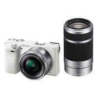 SONY 索尼 Alpha 6000L APS-C画幅 微单相机 白色 E PZ 16-55mm F3.5 OSS 变焦镜头+E 55-210mm F4.5 OSS 变焦镜头 双头套机