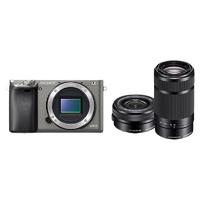 SONY 索尼 Alpha 6000L APS-C画幅 微单相机 石墨灰 E PZ 16-50mm F3.5 OSS 变焦镜头+E 55-210mm F4.5 OSS 变焦镜头 双头套机