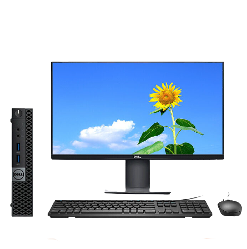 DELL 戴尔 OptiPlex 7080 MFF 十代酷睿版 23.8英寸 商务台式机 黑色 (酷睿i7-10700T、核芯显卡、16GB、512GB SSD、风冷、2K)