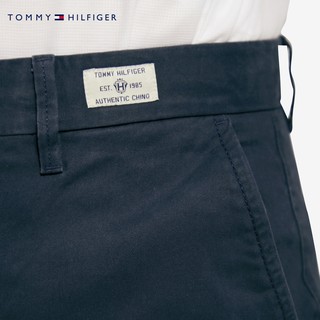 TOMMY HILFIGER男装时尚经典纯色微弹直筒休闲长裤MW0MW07752 藏青色403 32