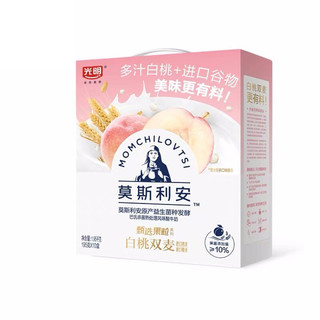 Bright 光明 莫斯利安 甄选果粒 酸奶 白桃双麦味 195g*10盒