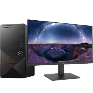 DELL 戴尔 成就 3881 十代酷睿版 23.8英寸 商务台式机 黑色 (酷睿i5-10400、GT730、8GB、256GB SSD+1TB HDD、风冷)