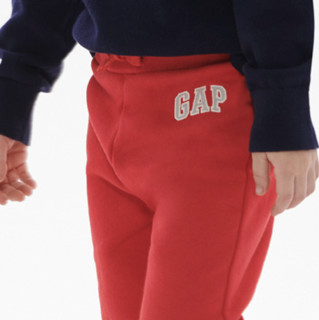 Gap 盖璞 190561 儿童抓绒运动裤 红色 110cm