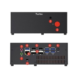 零刻 Turbo 7 台式机 黑色(酷睿i7-8709G、锐龙RX Vega M GH 4G、16GB、256GB SSD、风冷)