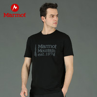 Marmot 土拨鼠 20春夏新款运动休闲男士圆领短袖棉T恤