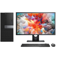 DELL 戴尔 OptiPlex 7090 MT 十代酷睿版 21.5英寸 商务台式机 黑色 (酷睿i7-10700、P2200 5G、32GB、512GB SSD+2TB HDD、风冷)