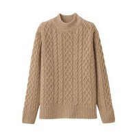 MUJI 无印良品 女士高领毛衣 BAA03A0A 米色 M