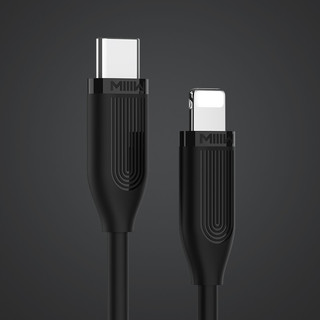 米物（MIIIW） 20W快充头 USB-C/Type-C充电插头+苹果数据线 60W快充组合 黑色