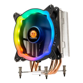 Thermaltake 曜越 Tt（Thermaltake）彩虹D300P炫彩 CPU散热器风扇（Intel平台115X4热管RGB风扇带硅脂静音智能温控）