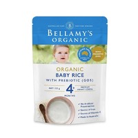 BELLAMY'S 贝拉米 婴幼儿辅食 原味有机米粉 4月以上 125g/袋