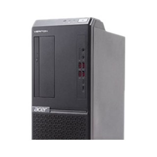 acer 宏碁 Veriton D650 十代酷睿版 23.8英寸 商务台式机 黑色 (酷睿i5-10400、核芯显卡、8GB、1TB HDD、风冷)