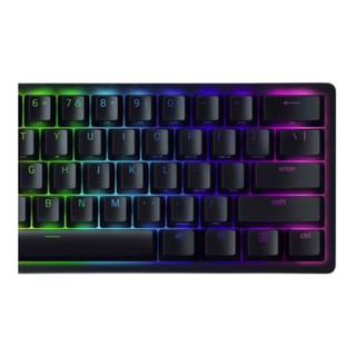 RAZER 雷蛇 猎魂光蛛 迷你版 87键 有线机械键盘 黑色 雷蛇红轴（线性光轴） RGB