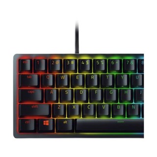 RAZER 雷蛇 猎魂光蛛 迷你版 87键 有线机械键盘 黑色 雷蛇红轴（线性光轴） RGB