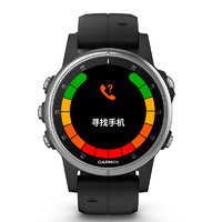 GARMIN 佳明 Fenix 5S Plus 运动手表 010-01987-64 黑色/动力银 42mm