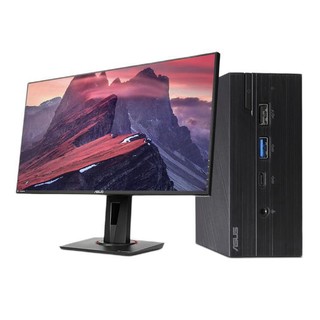 ASUS 华硕 PN62 十代酷睿版 商务台式机 黑色(酷睿i7-10510U、核芯显卡、8GB、256GB SSD+1TB HDD、风冷)