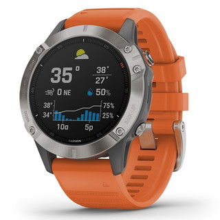 GARMIN 佳明 Fenix 6 Pro 运动手表 黑色/橙色 51mm