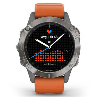 GARMIN 佳明 Fenix 6 Pro 运动手表 黑色/橙色 51mm