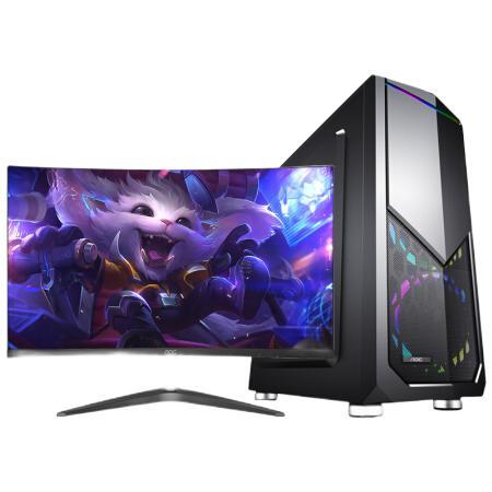 AOC 荣光 816 十代酷睿版 23.8英寸 家用台式机 黑色 (酷睿i5-10400F、GTX 1050Ti 4G、32GB、512GB HHD、风冷)