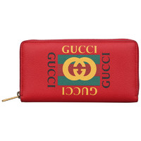 GUCCI 古驰 女士长款钱包 496317 0GDAT 6461 红色