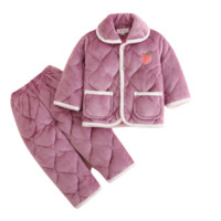 淘可鸭 8801 儿童家居服套装 纯紫色 48cm