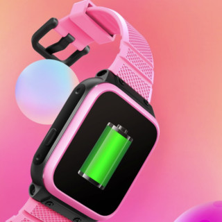 xun 小寻 A3 智能手表 36.5mm 黑色 粉色硅胶表带(北斗、GPS、扬声器）