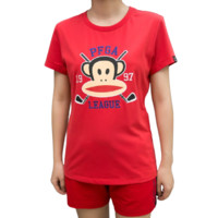 Paul Frank 大嘴猴 女士圆领短袖T恤 PFHTE202315W 红色 XL