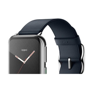 OPPO Watch 精钢版 eSIM智能手表 46mm 皓银不锈钢 皓银橡胶表带（GPS、北斗、NFC）