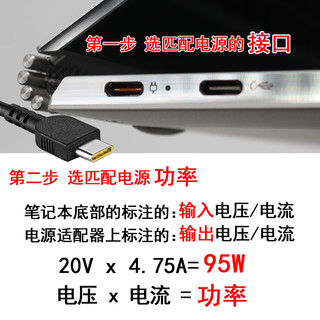 联想ThinkPad原装USB-C雷电3Type-C Y9000X笔记本电脑95W电源适配器20V4.75A手机PD3快充充电器电源线兼容65W