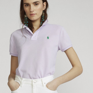 RALPH LAUREN 拉尔夫·劳伦 环保系列 女士短袖Polo衫 WMPOKNINN820248 紫色 S