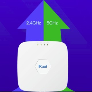 iKuai 爱快 IK-H15 双频1200M 企业级千兆无线路由器 Wi-Fi 5（802.11ac）单个装 白色