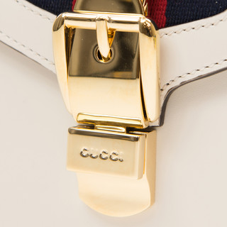 GUCCI 古驰 sylvie系列 421882 皮革手提斜跨包