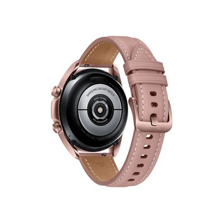 SAMSUNG 三星 Galaxy Watch3 蓝牙版 智能手表 41mm 迷雾金不锈钢表盘 金色皮革表带(GPS、血氧)