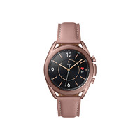 SAMSUNG 三星 Galaxy Watch3 蓝牙版 智能手表 41mm 迷雾金不锈钢表盘 金色皮革表带(GPS、血氧)