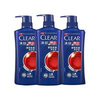 CLEAR 清扬 男士去屑洗发露 多效水润养护型 500g*3