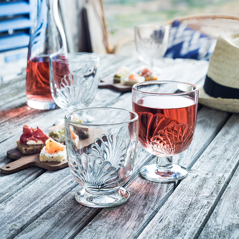 法国La Rochère海风系列平底酒杯高脚杯水杯果汁杯 平底杯