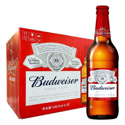 Budweiser 百威 淡色拉格啤酒  3.6%vol 大瓶 460ml*12瓶