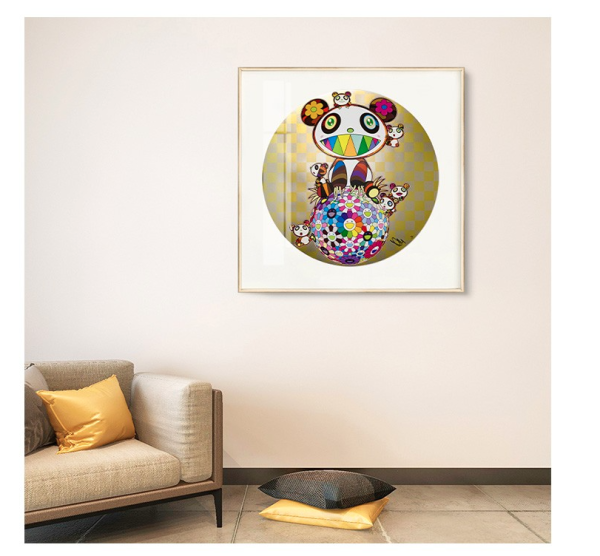 艺术品artmorn墨斗鱼艺术村上隆pandapandacubsandflowerball7171cm