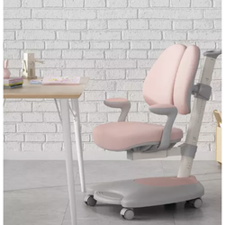 HbadaStudy time 黑白调学习时光 儿童椅 粉色固定扶手