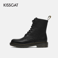 KISSCAT 接吻猫 2020秋冬新款dr英伦风8孔马丁靴