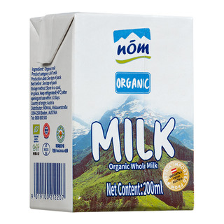 NOM 浓慕 有机全脂纯牛奶 200ml*12盒