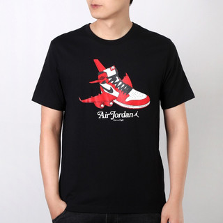 NIKE 耐克 As M J Brand Graphic SS Crew 男子运动T恤 CN3597-010 黑色 S