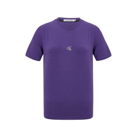 Calvin Klein Jeans 卡尔文·克莱恩牛仔 女士圆领短袖T恤 J215065 紫色 XS